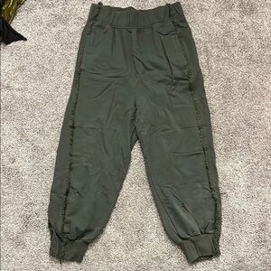 Free People Olive Green Track Pants